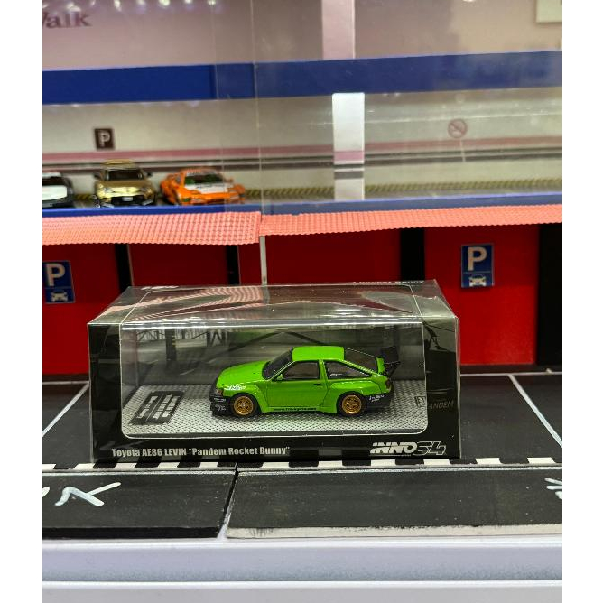 INNO64TOYOTA AE86 LEVIN "PANDEM ROCKET BUNNY" IN64-AE86PL-GRN SEALED GREEN