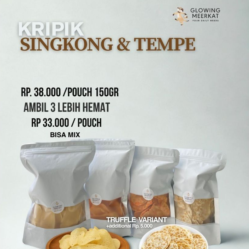 

Kripik Singkong Ori & Spicy, KEMASAN JAR - GLOWINGMEERKAT