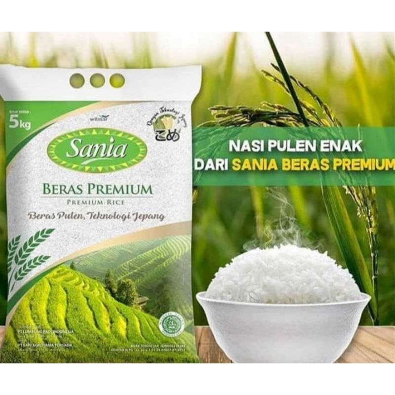 

beras sania pulen setra premium 5kg putih alami