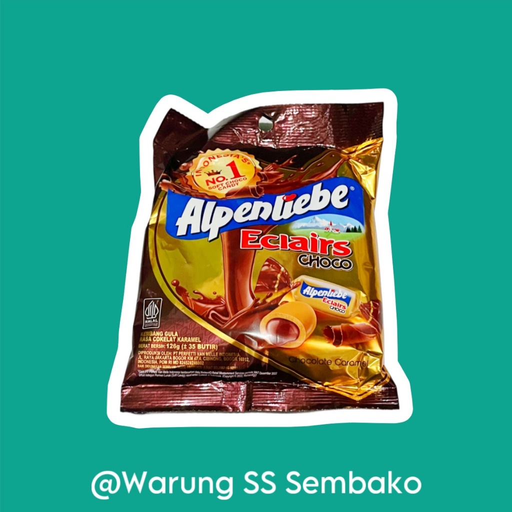 

Alpenliebe Permen Eclairs Choco 126gr 35pcs