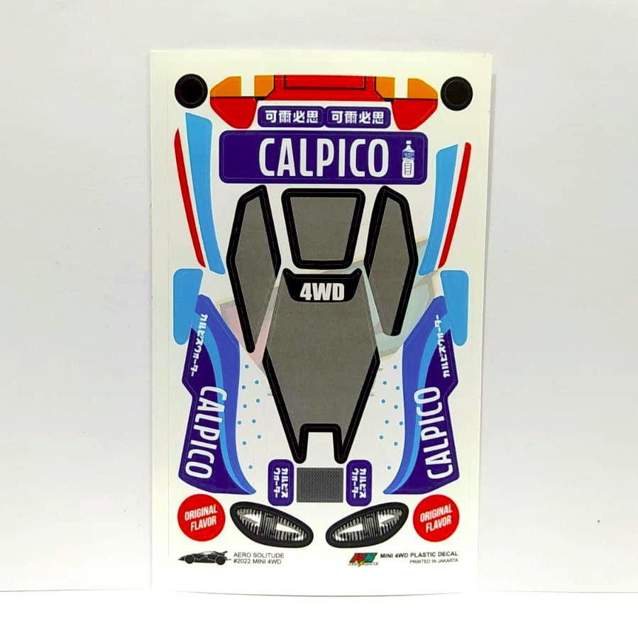 Stiker Aero Solitude - Calpico - Body Biru - Vinnyl Lam. Glossy