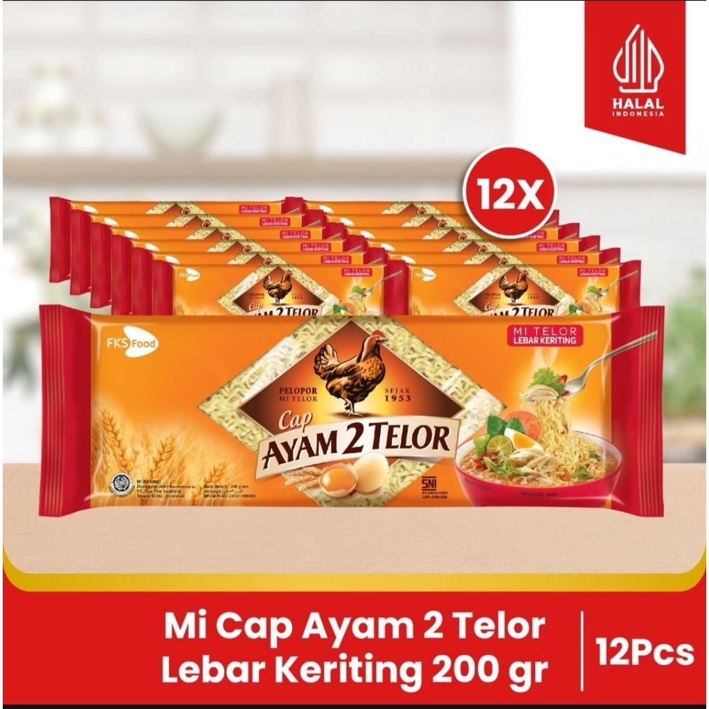 

Paket Bundling - Mi Cap Ayam 2 Telor - Lebar Keriting - 200gr - 12 pcs