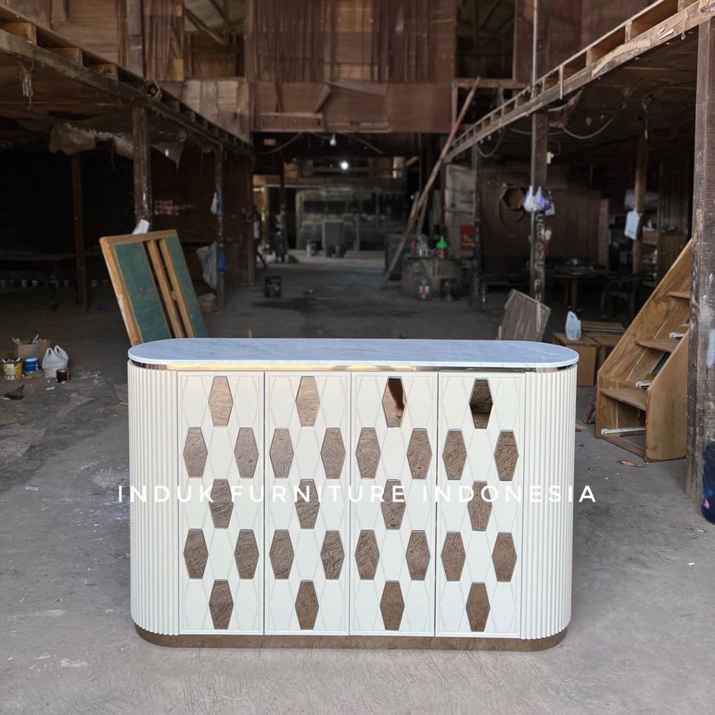 MEJA PAJANGAN TOP MARMER CARARA