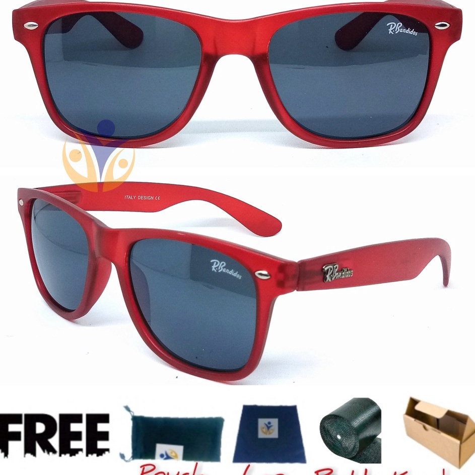 Kacamata hitam doff matte model sukarno wf uv protection