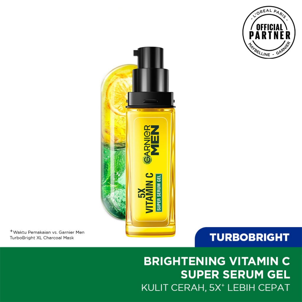 Garnier Men Turbo Bright 5x Vitamin C Super Serum Gel 30mL