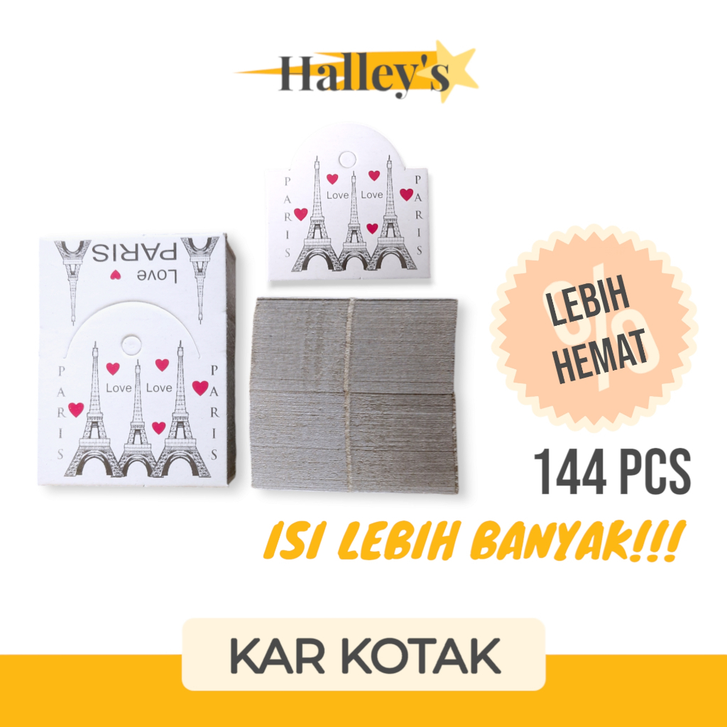 

LABEL HANG TAG KAR KOTAK UNTUK DISPLAY AKSESORIS 110gr 144 LEMBAR UKURAN 4,9x6,3cm