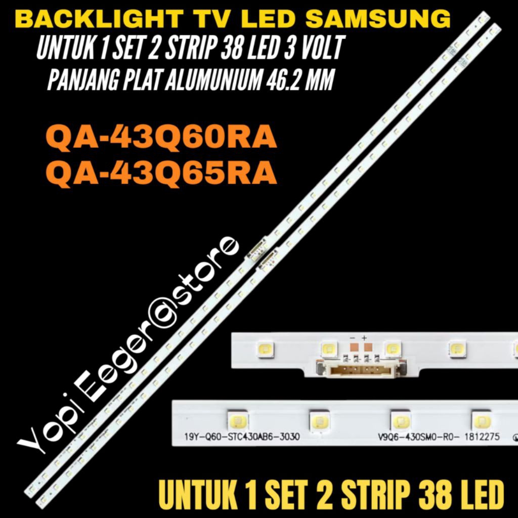 BACKLIGHT TV LED SAMSUNG 43 INCH QA-43Q60RA-QA-43Q65RA BACKLIGHT TV LED 44 INCH SAMSUNG