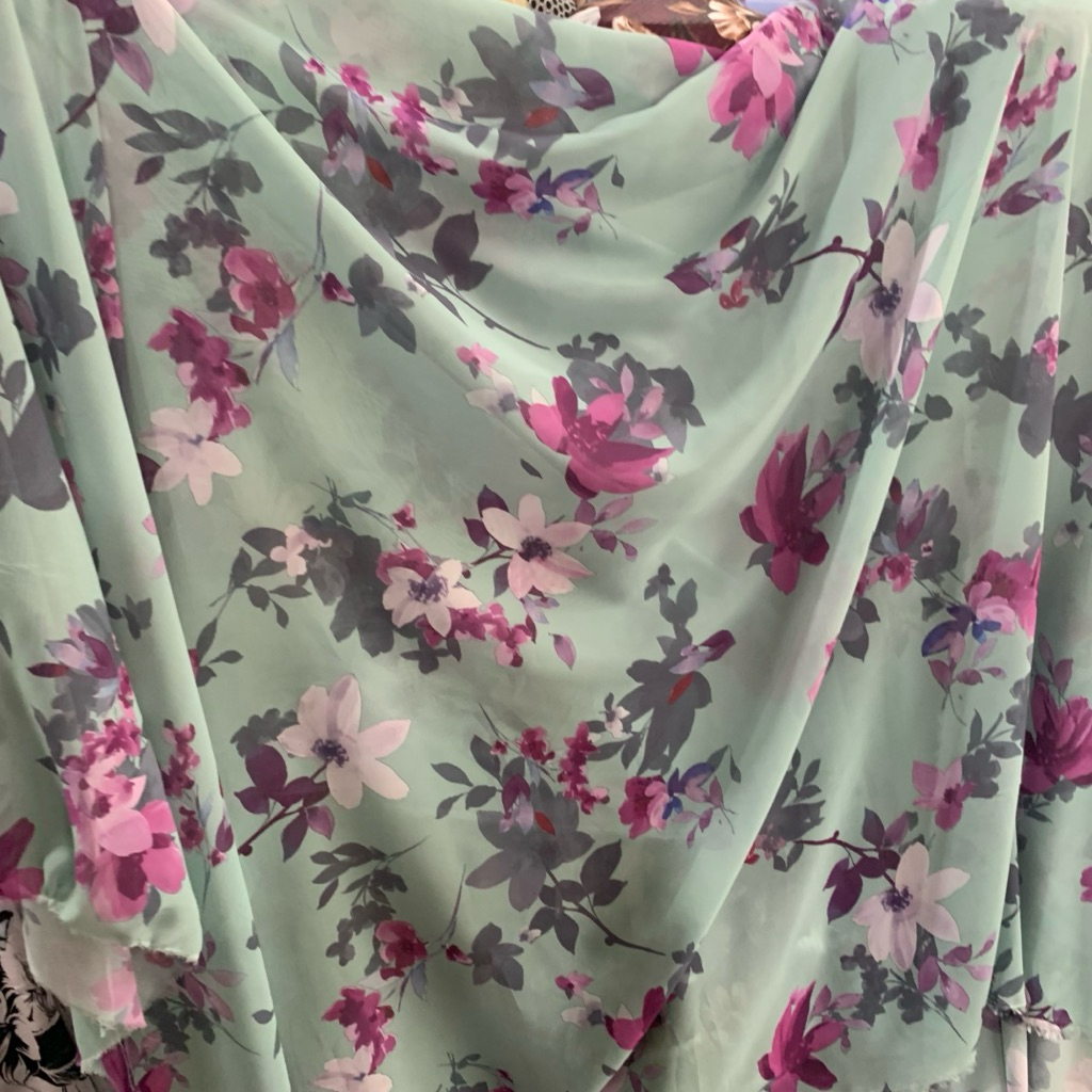 kain sifon sutra - kain sifon motif bunga - kain sifon - kain sifon premium