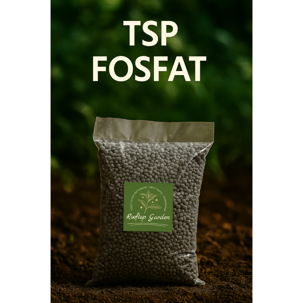 TSP Fosfat 1kg – Pupuk Tinggi Fosfor untuk Akar, Bunga & Buah | Repack Original