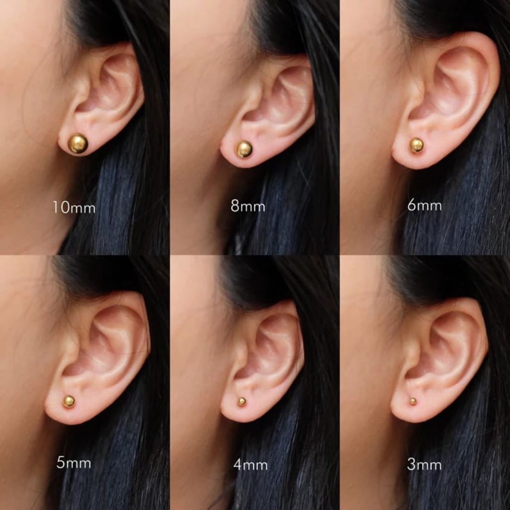 giwang tusuk pentol titanium anti karat&alergi