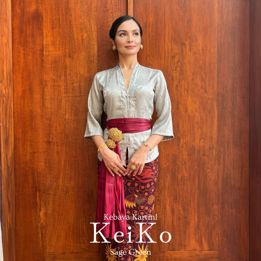 Setelan Kebaya Bali Kartini Silk Jepang Keiko | Set kebaya kartini bali