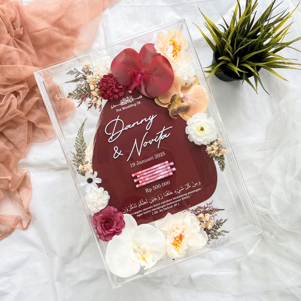 Frame Mahar Pernikahan Akrilik Transparan Seserahan Nikah