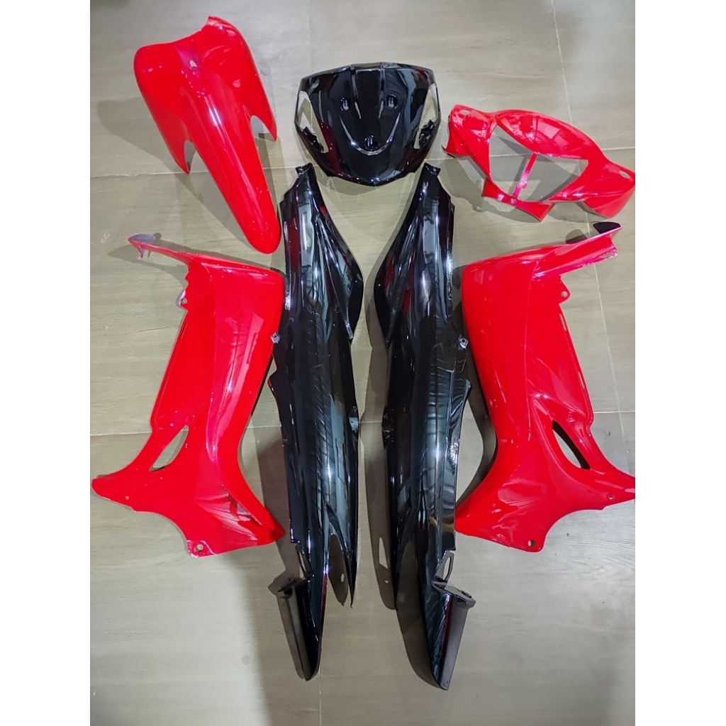 full body halus Suzuki smash new smash 125 new hitam merah biru
