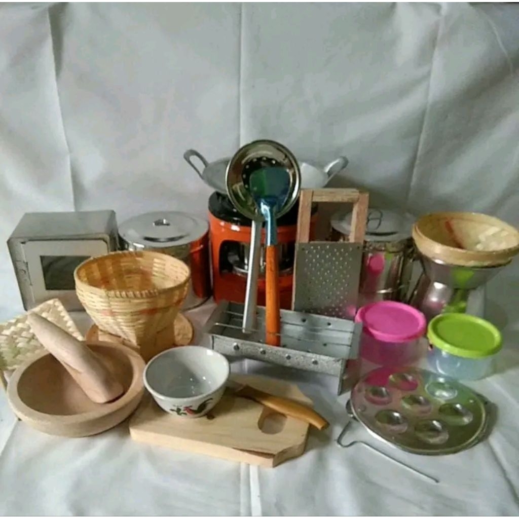 New set alat masak masakan anak paket super kumplit mainan masak masakan tradisional