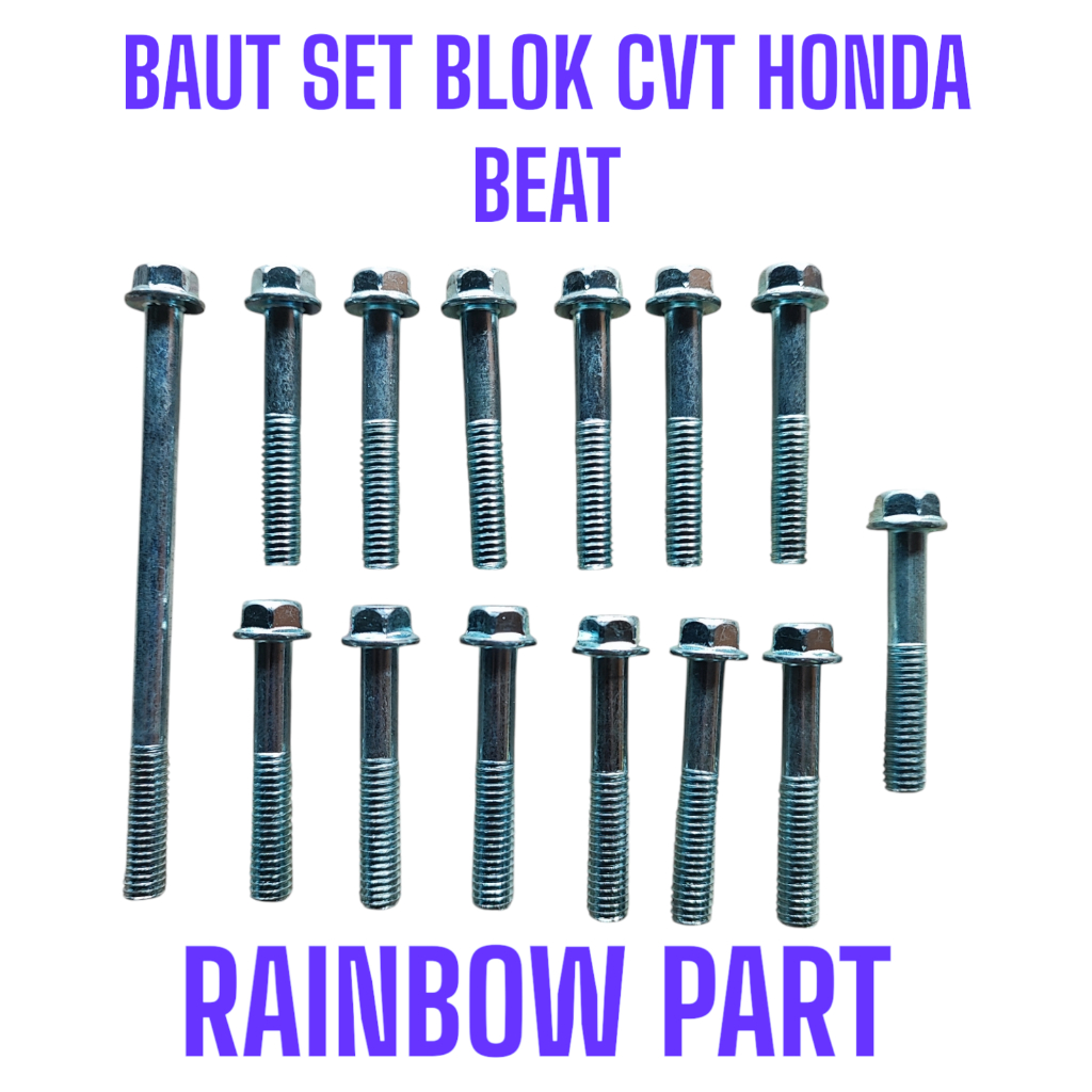 BAUT BLOK CVT HONDA BEAT LAMA BEAT KARBU KUNCI T8 / BAUT BAK CVT MOTOR 1 SET
