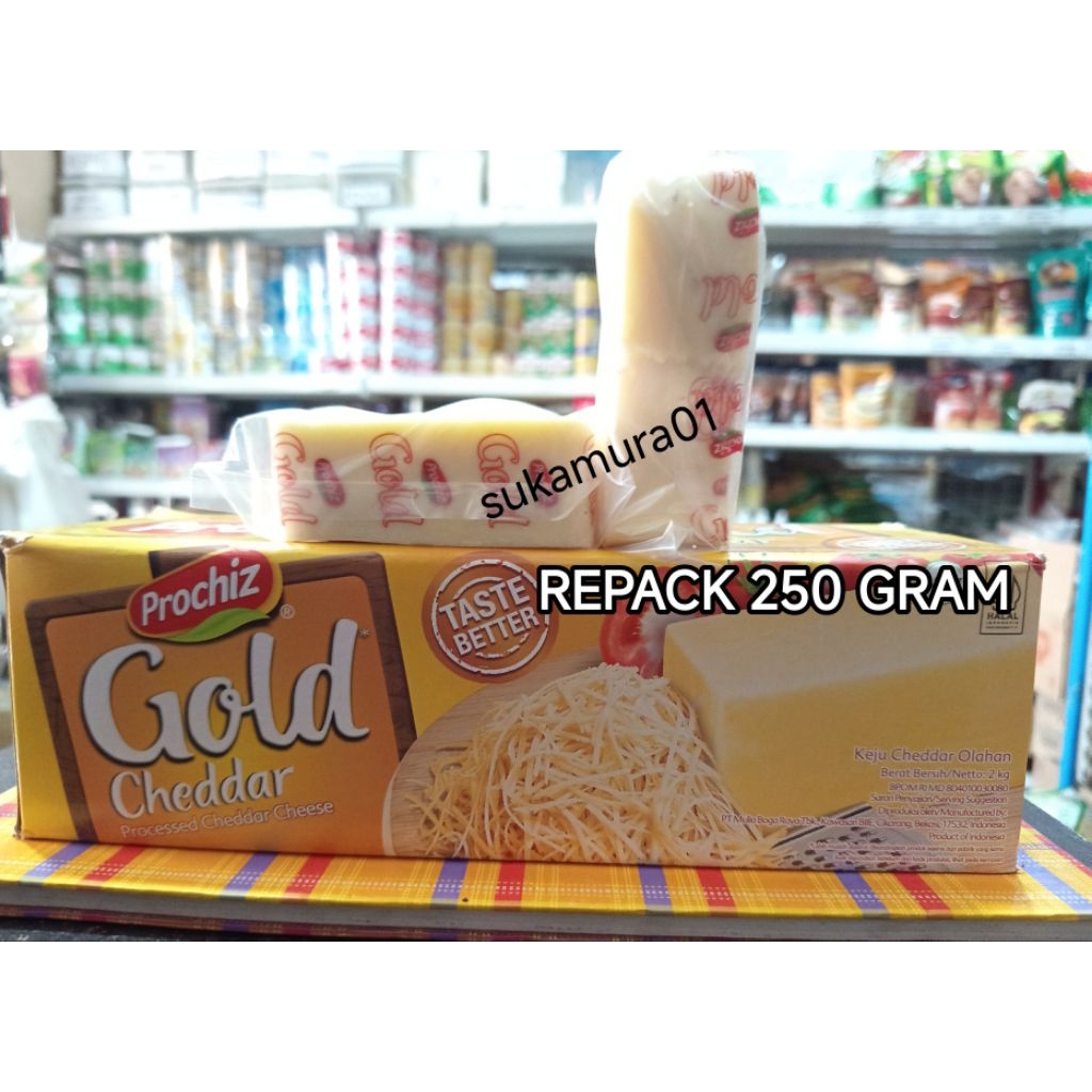 

KEJU CHEDDAR PROCHIZ 250GRAM KEMASAN REPACK