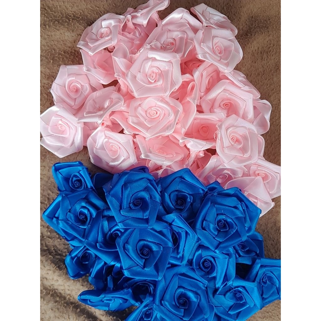 BAHAN CRAFT MAWAR BUNGA PITA SATIN/BUNGA HIAS SESERAHAN