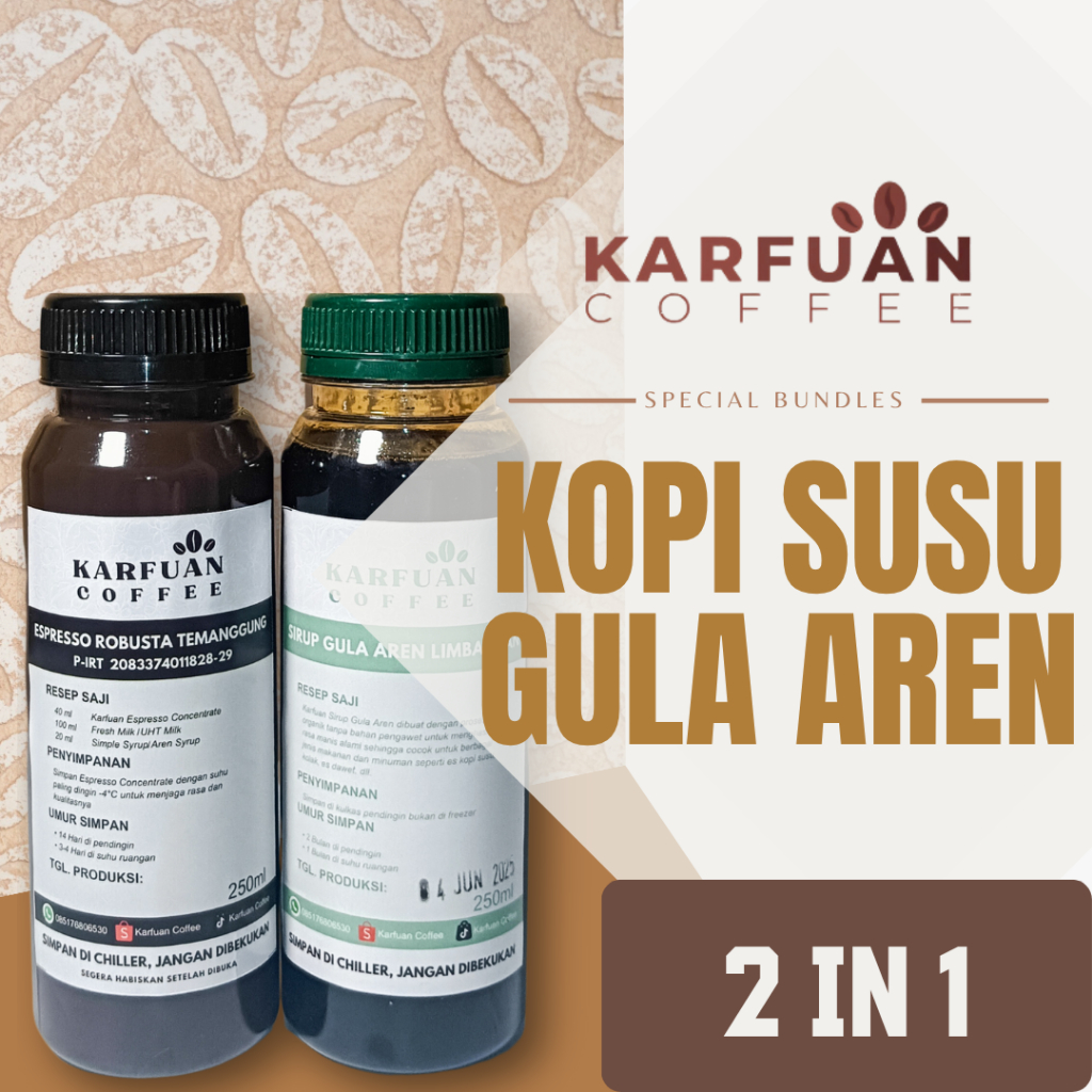 

Paket Espresso Cair & Gula Aren Cair / Minuman Kopi Susu Kekinian