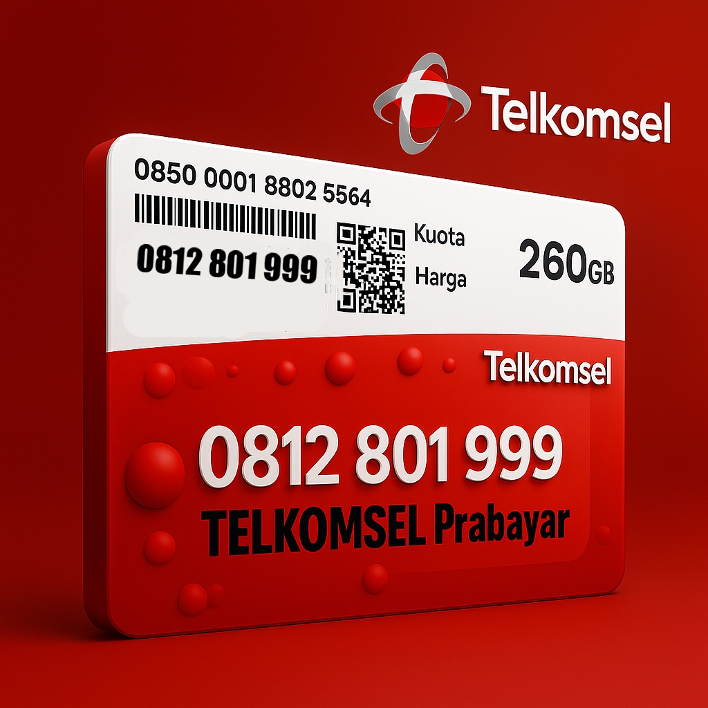 Nomor cantik simpati TELKOMSEL PRABAYAR 5G Telkomsel 10 digit 1999
