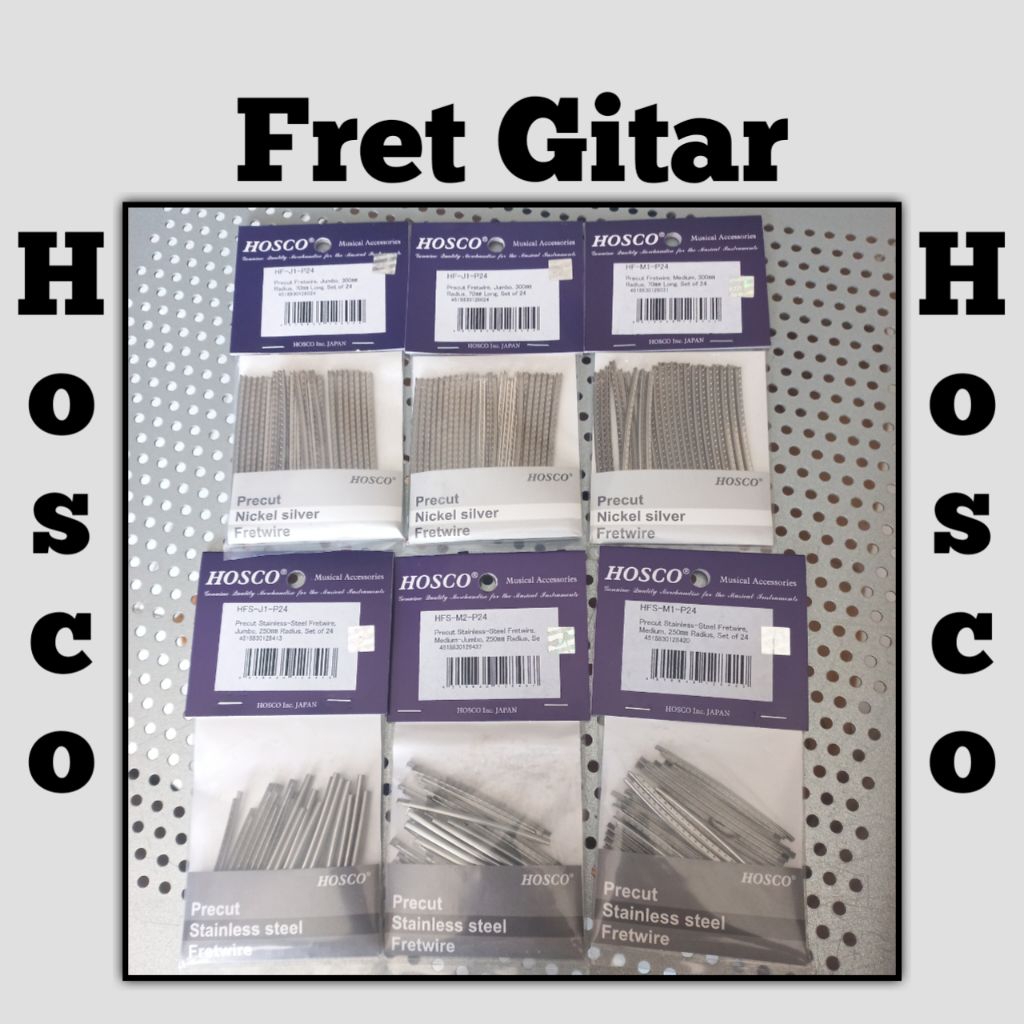 FRET GITAR HOSCO ORIGINAL FRET GITAR STAINLESS, NICKEL FRET GITAR AKUSTIK, ELEKTRIK MEDIUM JUMBO