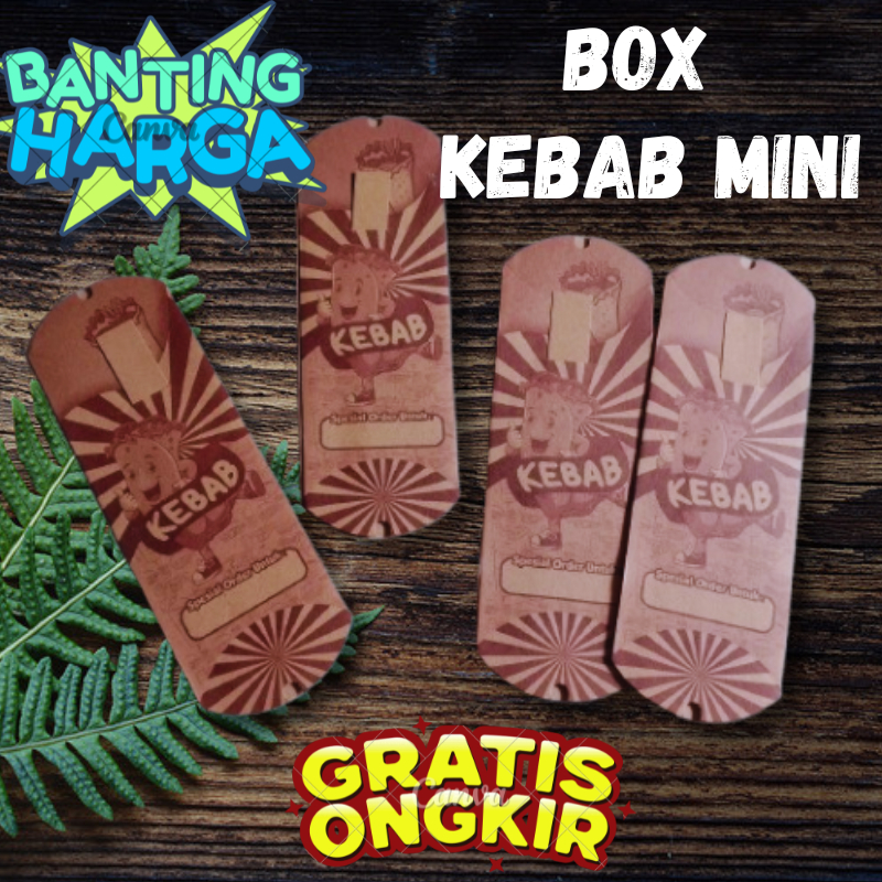

isi 100 lembar box kebab mini bahan craft duplek termurah box kebab bungkus kebab