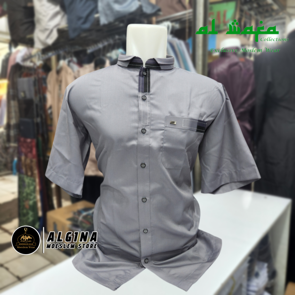 Koko Al Wafa Warna Lengan Pendek | Baju Muslim Lengan Pendek Al Wafa Premium