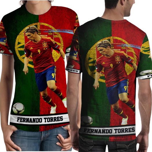 Kaos Fernando Torres Tshirt Fullprint Unisex Casual Bahan Polyester Jersey [PO 3 HARI]
