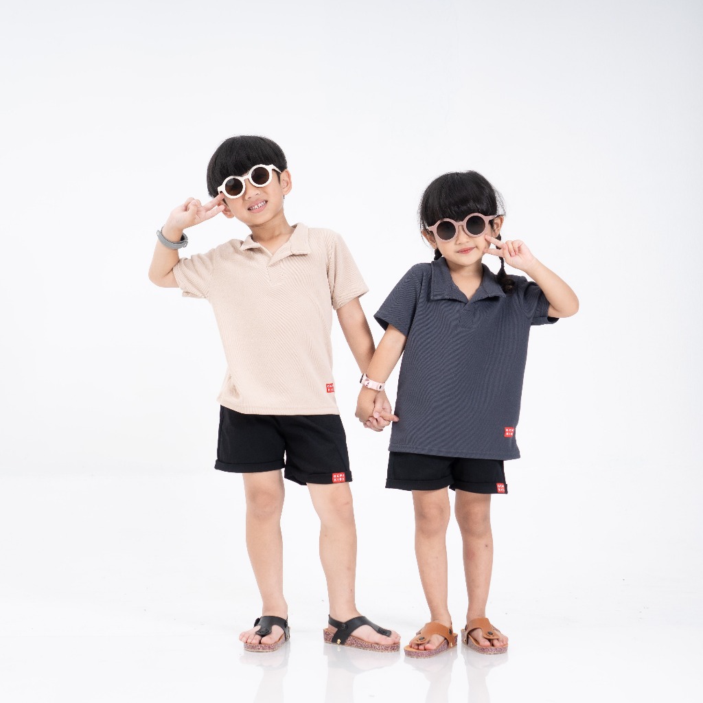 Premium 100Rb 3 Pcs Kaos Polo Anak Laki-Laki Bahan Knit Premium Tshirt Kerah Wangki Cowok Cewek