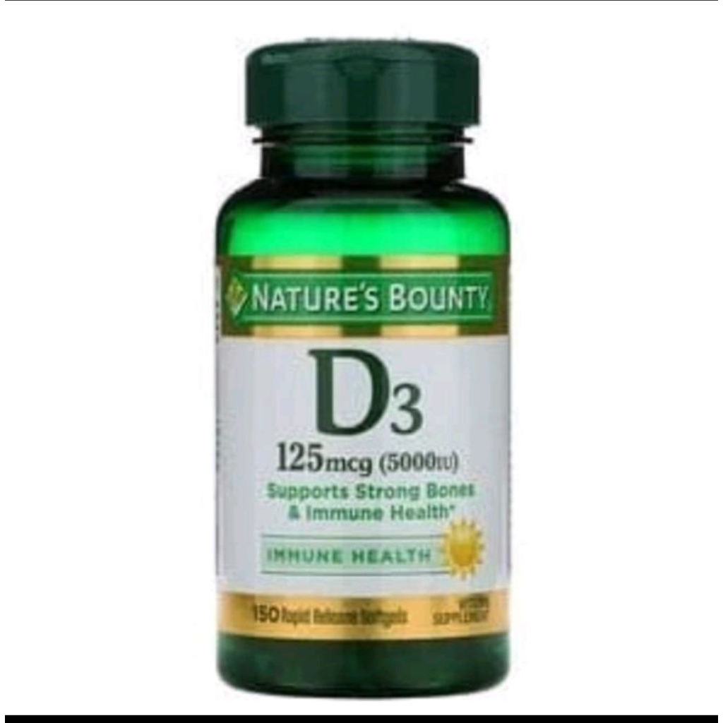nature's bounty vitamin D3 5000iu 150.softgel