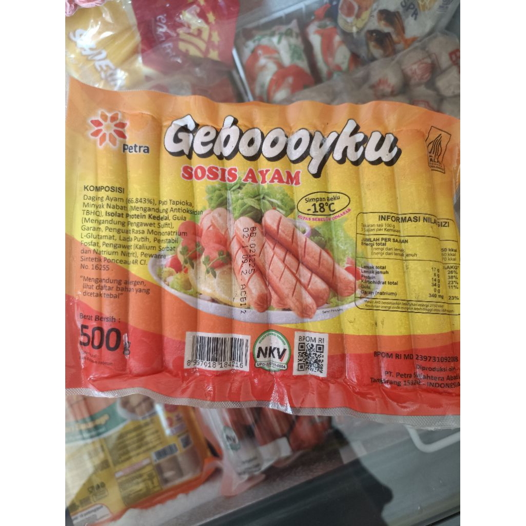 

GEBOOOYKU SOSIS AYAM 500gr / Geboy Sosis Putih