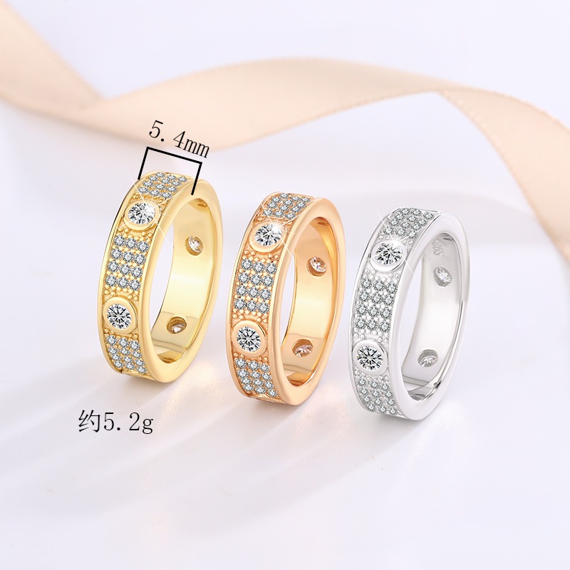 Full moissanite diamond Cincin GRA certificate moissanite band Ring