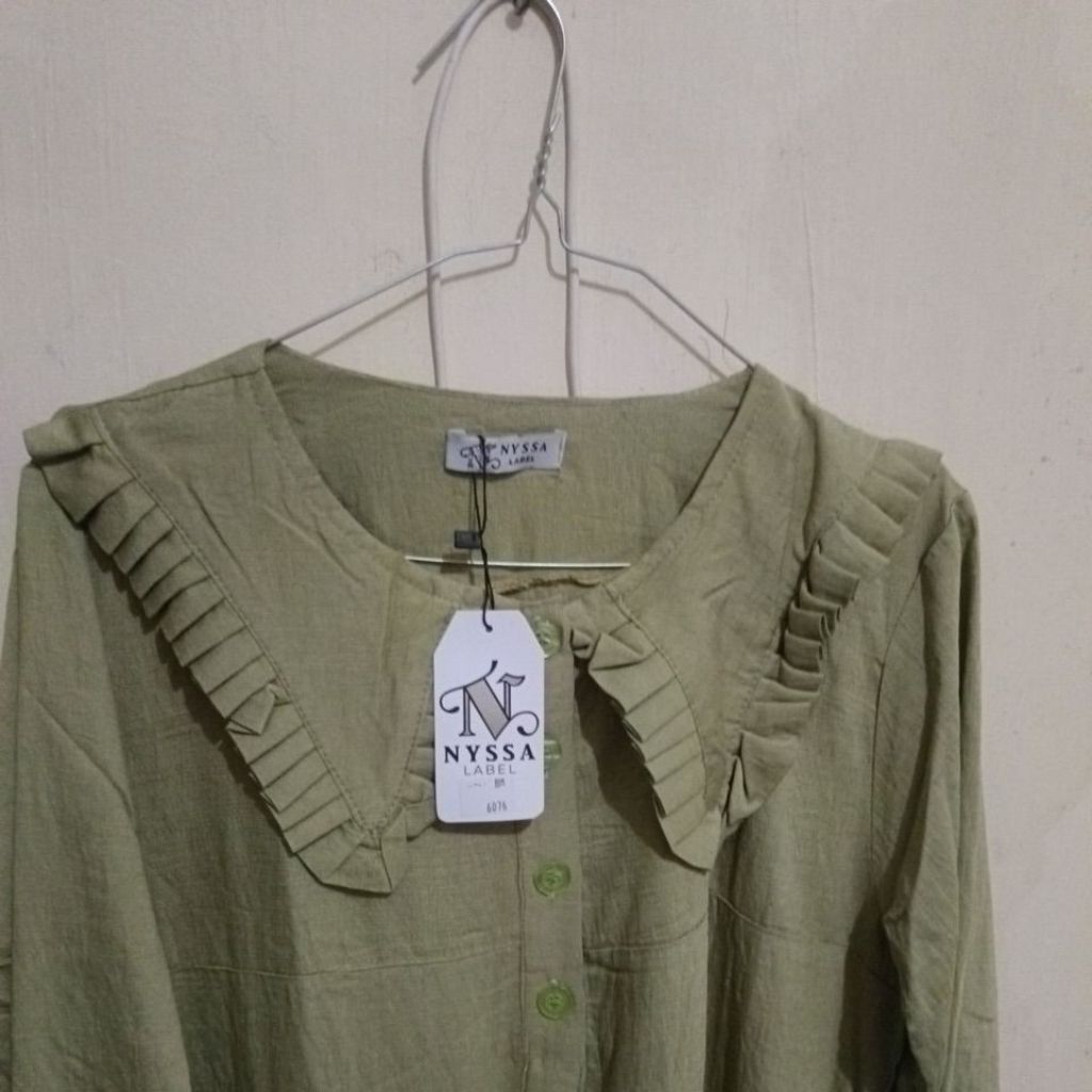 Gamis warna Hijau Muda Brand NYSSA Label
