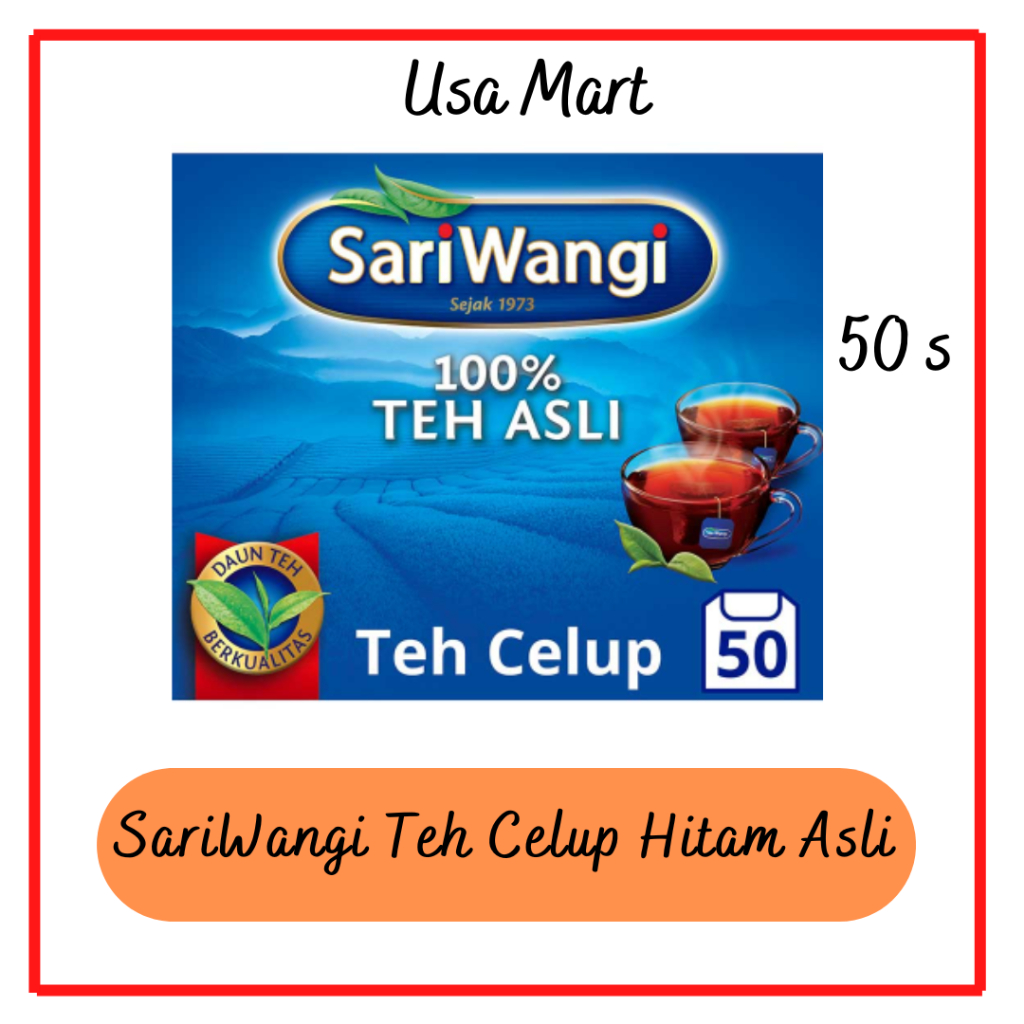 

SariWangi Teh Celup Hitam Asli 50 s / Sari wangi 50 kantong