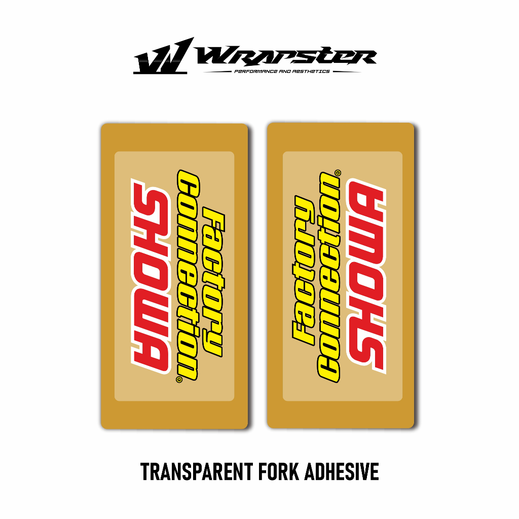 Sticker USD Showa White Ink 21x12 cm | Stiker Shock Depan Up Side Down Kanan Kiri factory Connection