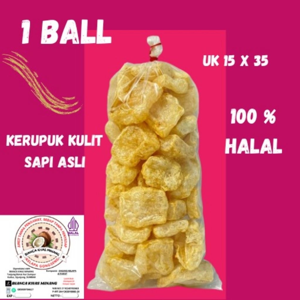 

1 ball kerupuk kulit sapi kerupuk rambak kerupuk jangek HALAL