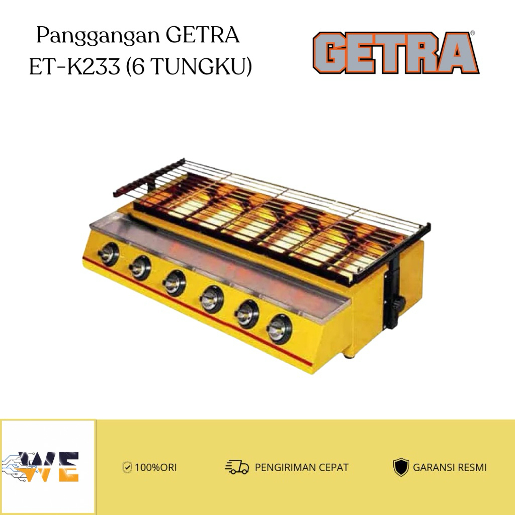 Panggangan GETRA ETK-333(6 Tungku Jumbo), ET-K233 (6Tungku), ETK-222 (4Tungku)