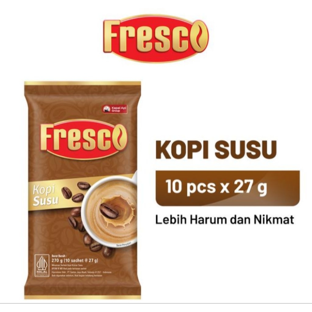 

Kopi Fresco Susu 1 Pack ( 10 x 30 ) gr