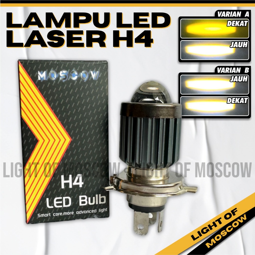 LAMPU LED DEPAN KAKI 3 SOKET H4 AC/DC 18WATT 8 - 80V UNIVERSAL MOTOR/MOBIL VIXION SCOOPY VERZA KLX C