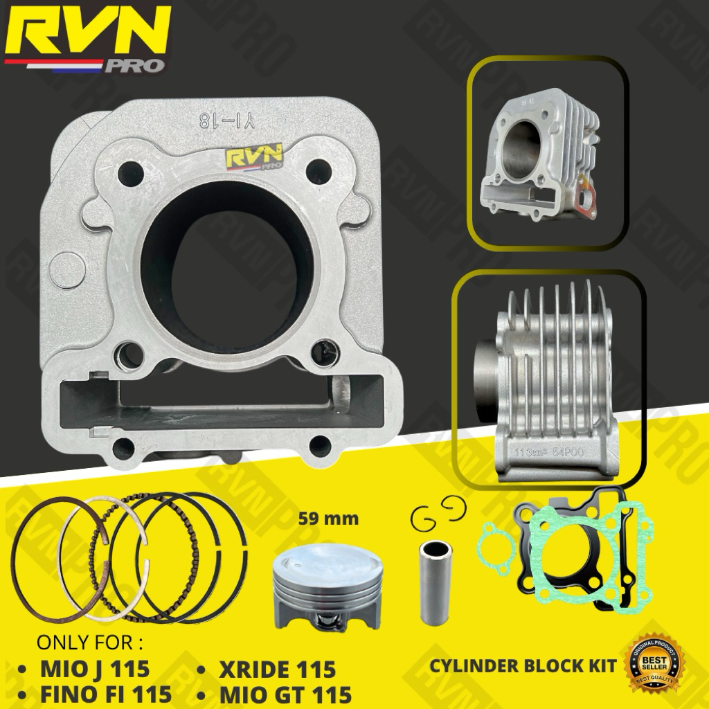 Cylinder Blok Seher Boring Bore Up Boreup Mio J Fino Fi 115 Mio Soul GT 115 Xride 115 Jupiter Z1