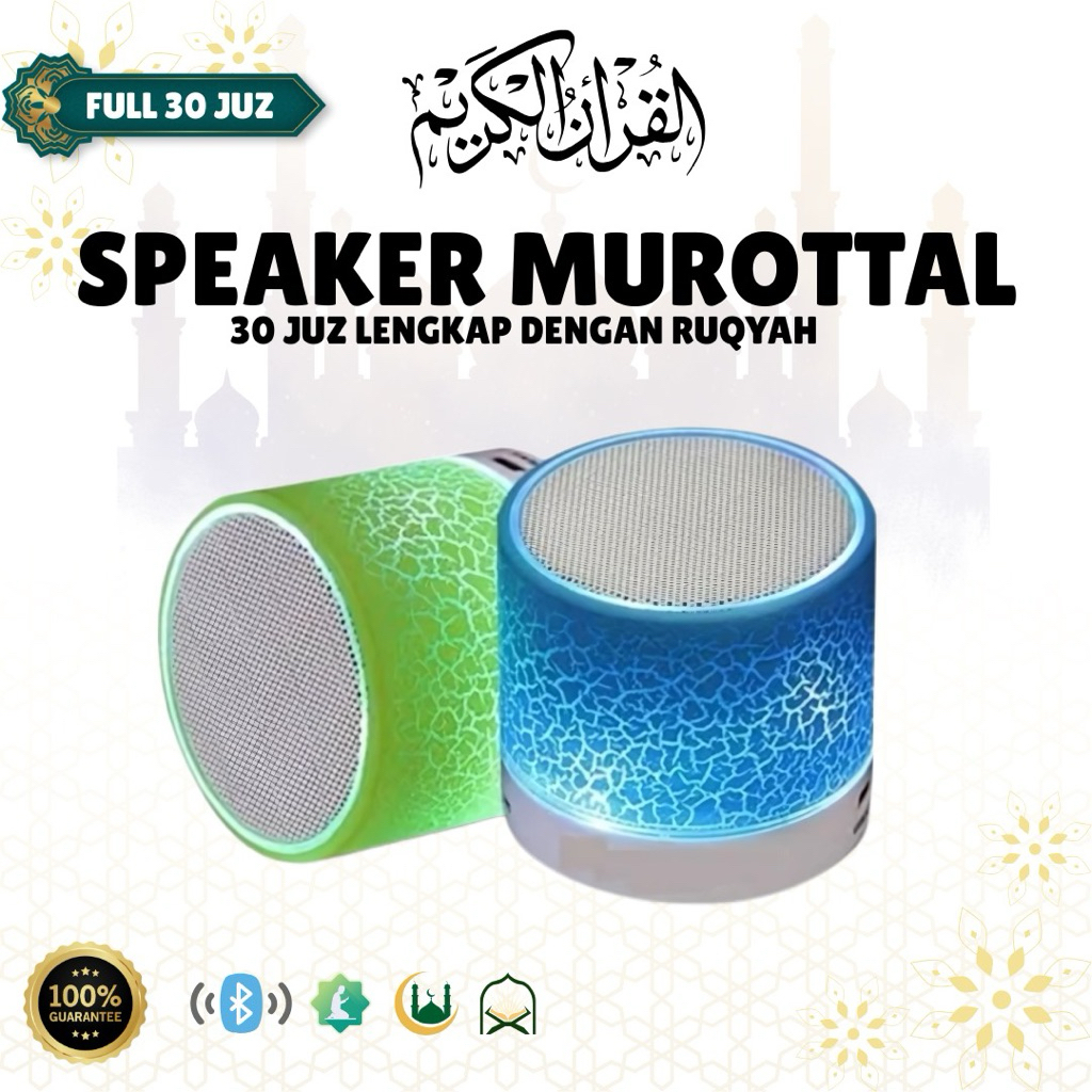 SPEAKER MUROTTAL ALQURAN 30 JUZ LED MINI + BLUETOOTH
