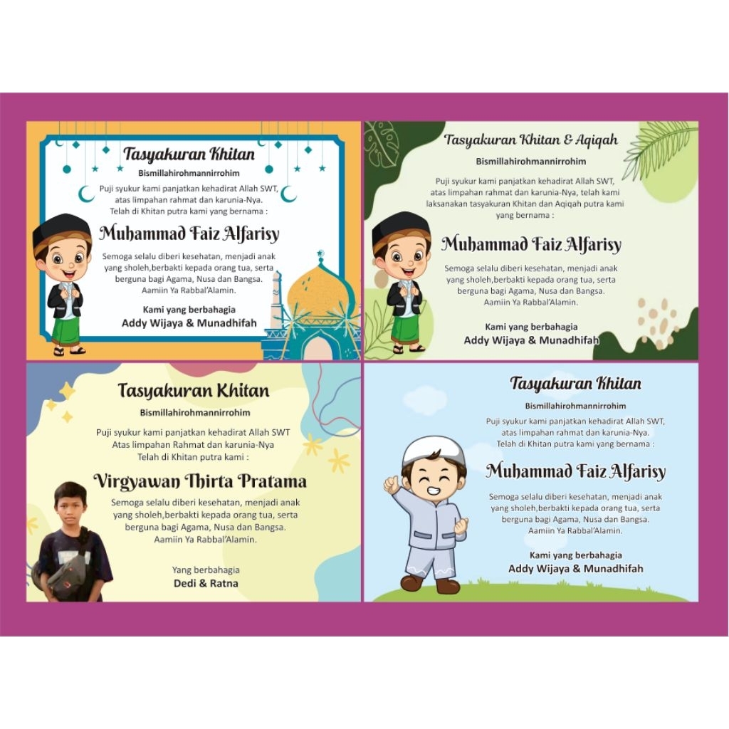 

stiker tasyakuran khitan, aqiqah dll