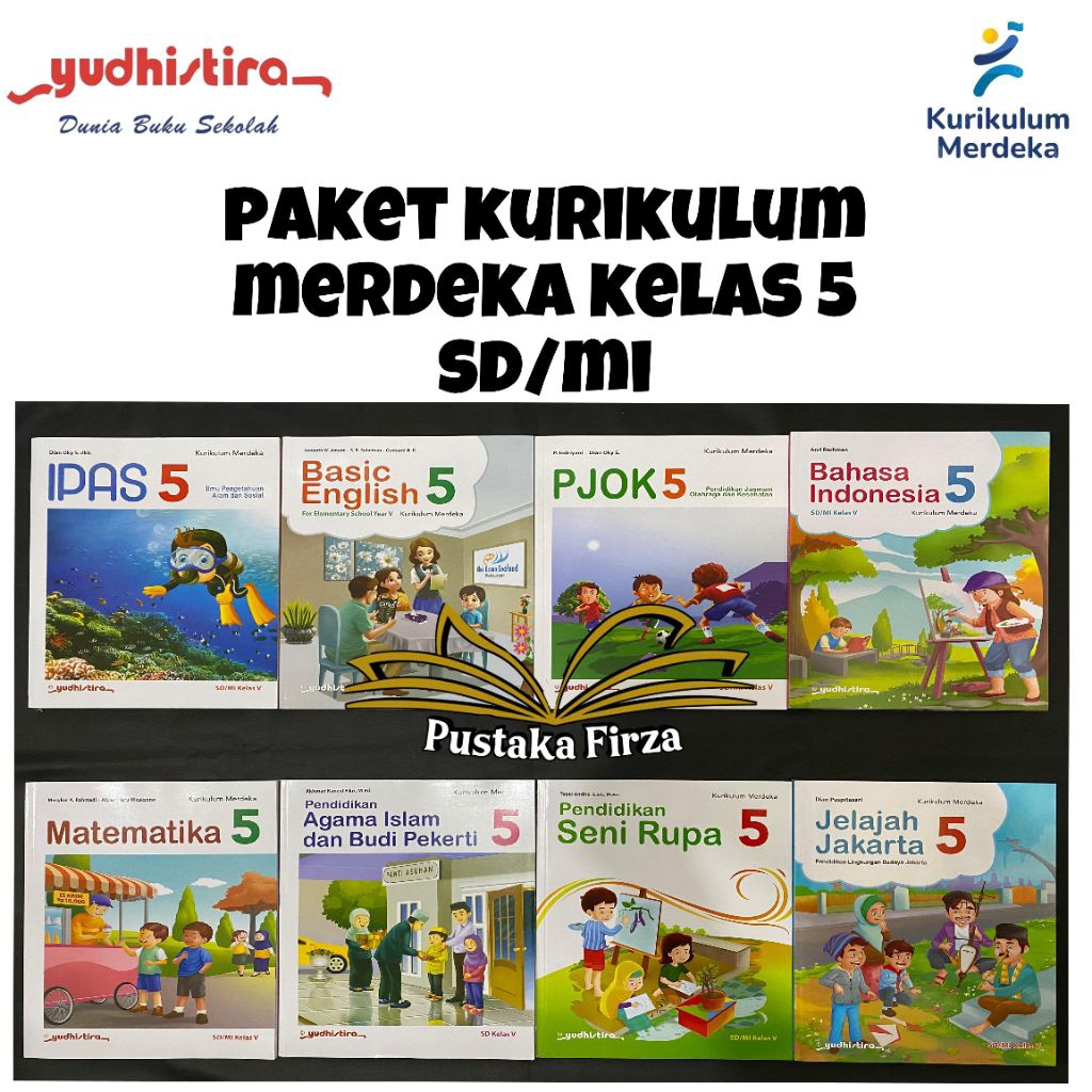 Paket Kurikulum Merdeka Yudhistira Kelas 5 SD/Mi.Matematika,Ipas,Ppkn.Bhs Indonesia,Basic English.Pj