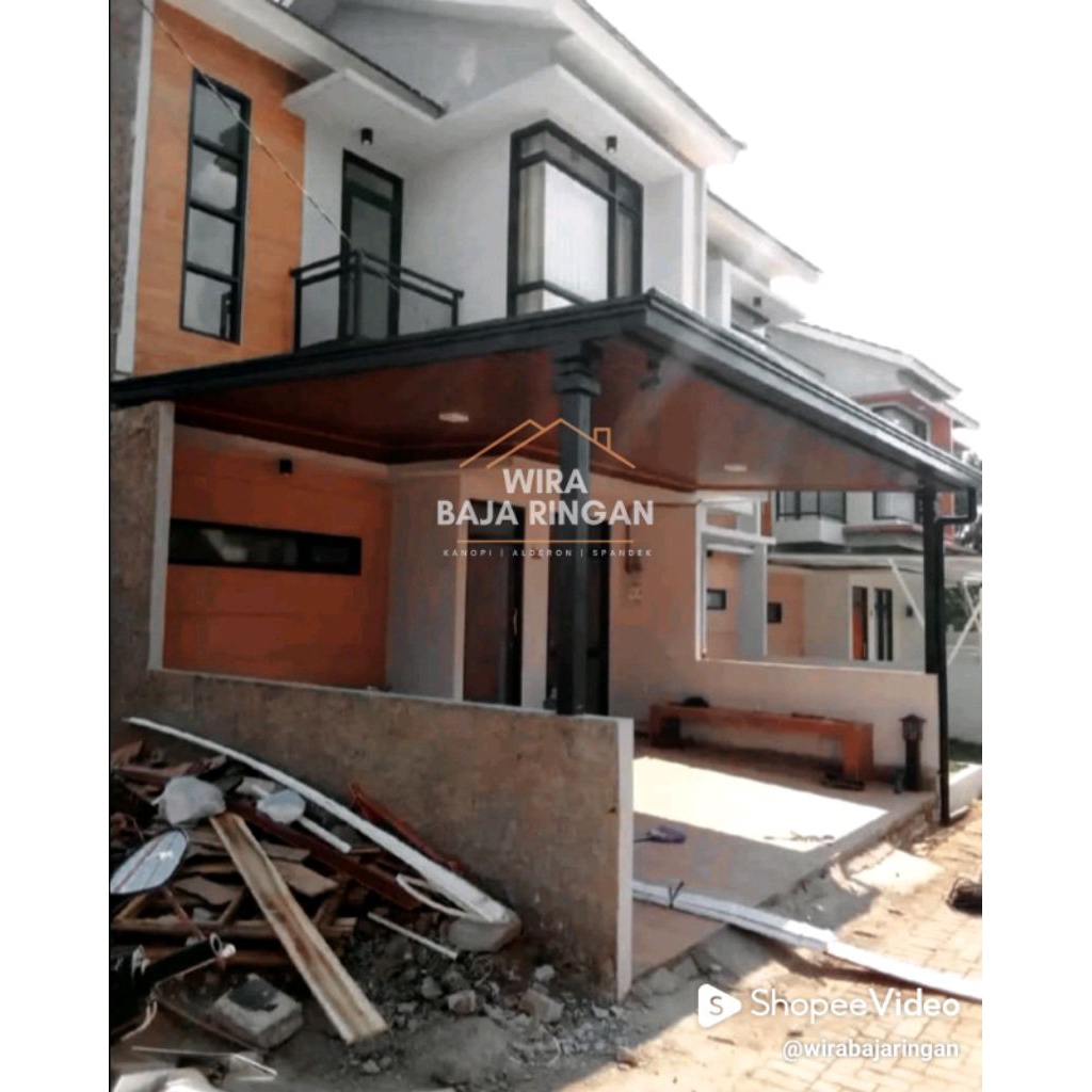 kanopi baja ringan alderon singel +plavon pvc