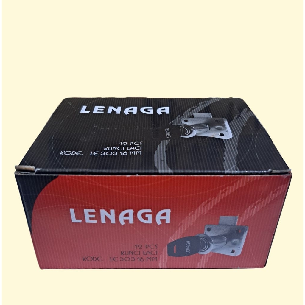 1 dus / 12 pcs KUNCI LACI kode LE 303, diameter 16 mm. kunci laci Lenaga cocok kunci lemari bufet me