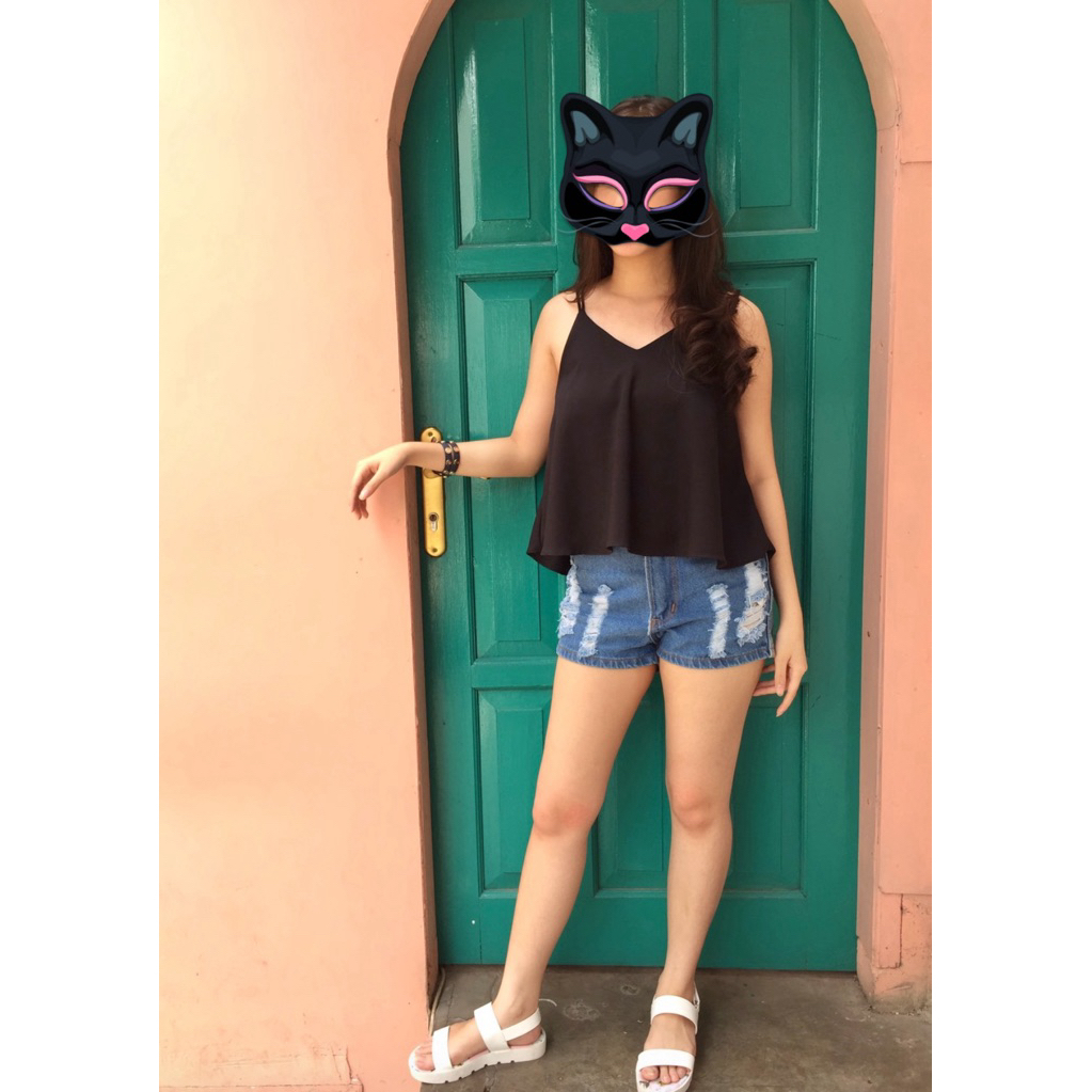 HOTPANTS JEANS CELANA PENDEK WANITA - KOREA JEANS RIPPED JEANS WANITA