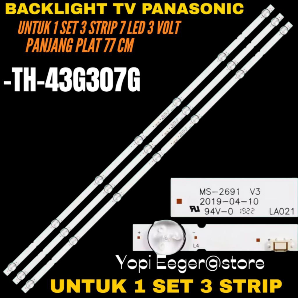 BACKLIGHT TV PANASONIC 43 INCH TH-43G307G BACKLIGHT TV PANASONIC