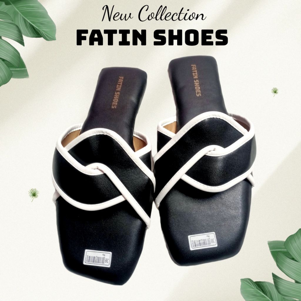 FATIN SHOES Sandal Wanita Model KIMMY/Sandal Wanita kekinian dan elegan,Sandal Wanita Flat Sandal wa