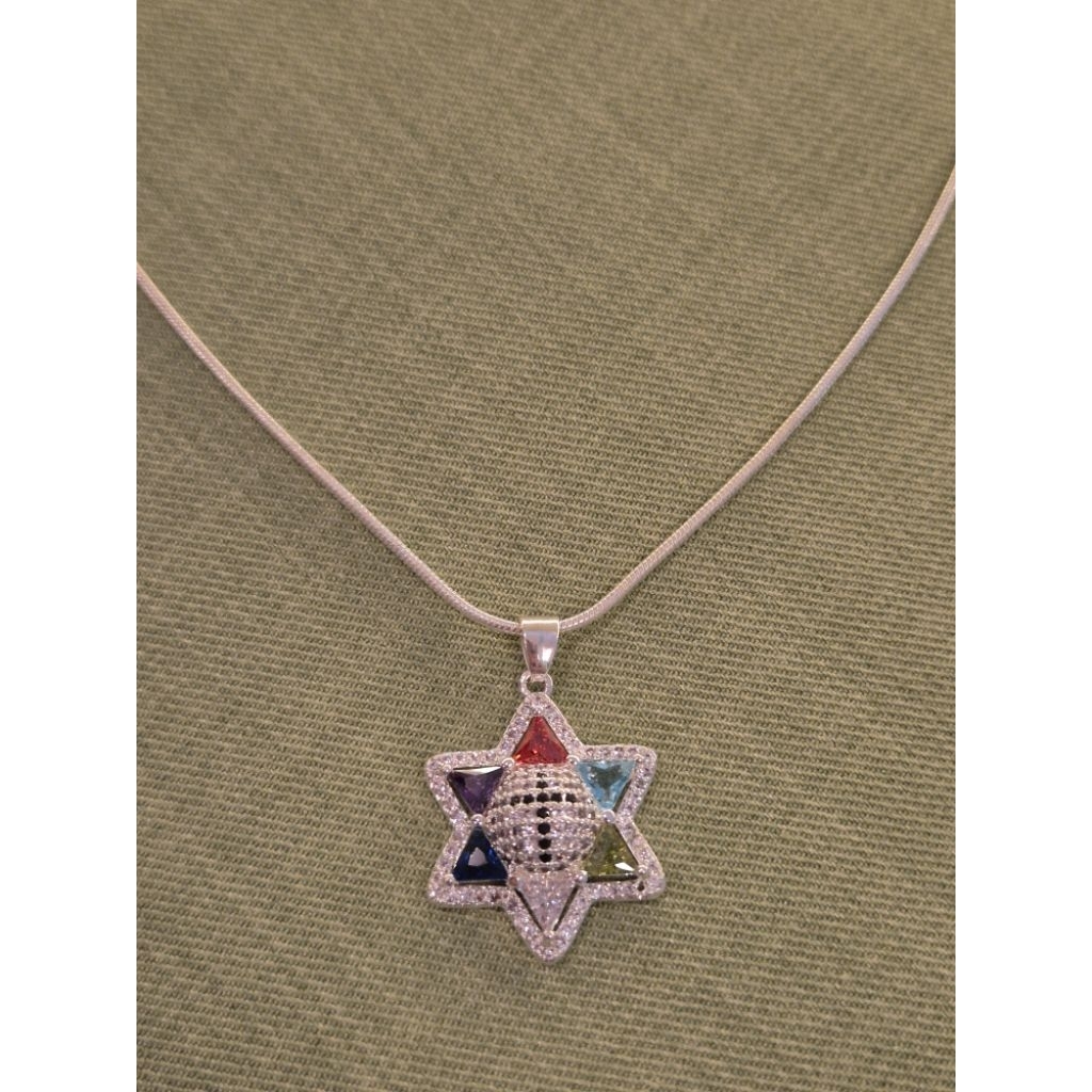 Liontin & kalung BIntang Daud full stone