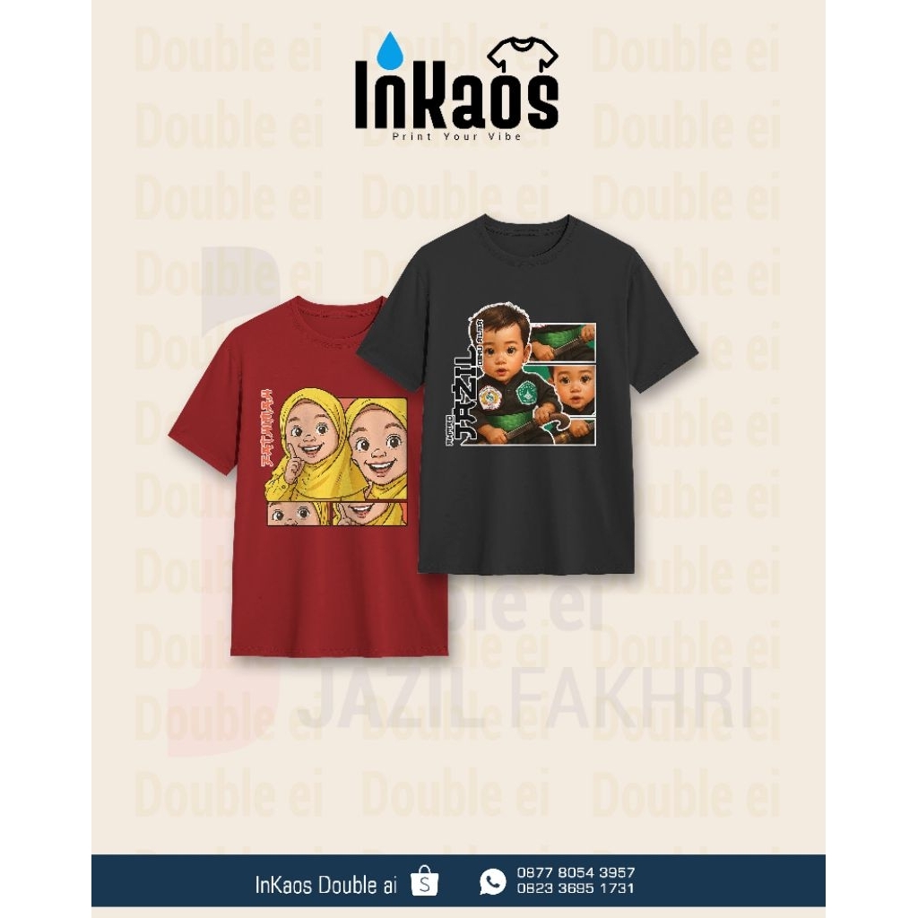 Kaos Sablon Custom Karikatur / Cartoon Vektor