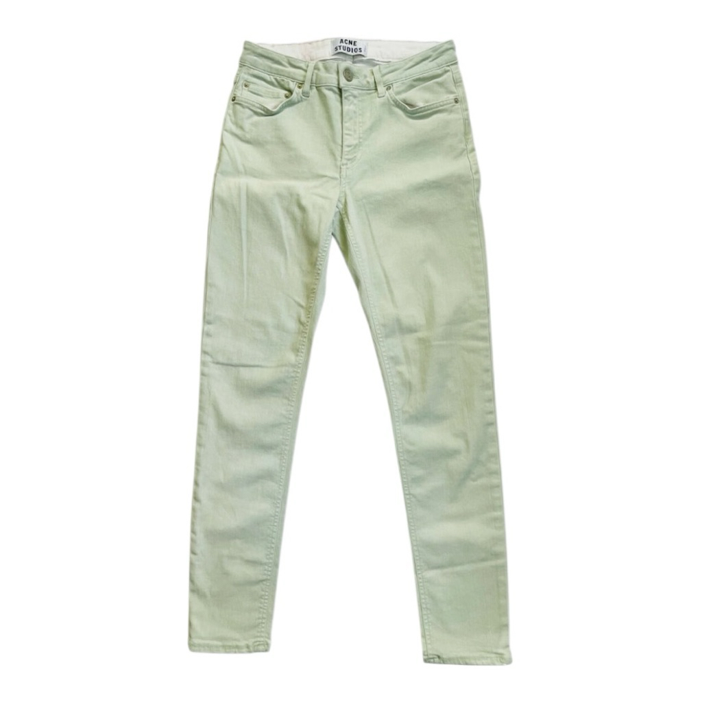 acne studios skin 5 mint green skinny jeans denim pants